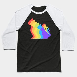 Cat Rainbow Baseball T-Shirt